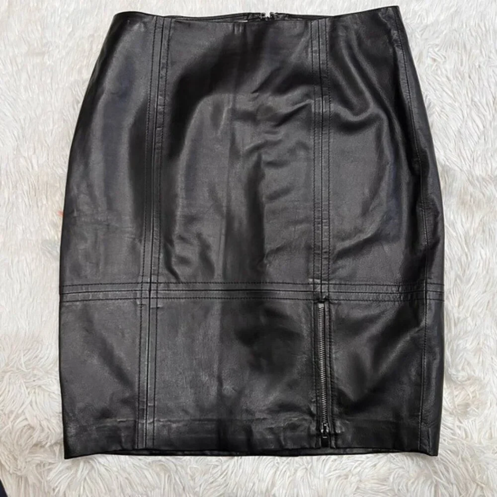 Talbots‎ luxe leather women skirt size 8P